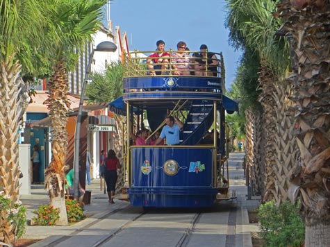 Streetcar in Oranjestad Aruba